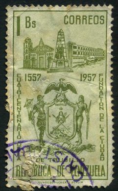 Venezuela - 1958 - Cuatricentenario Trujillo - 50C