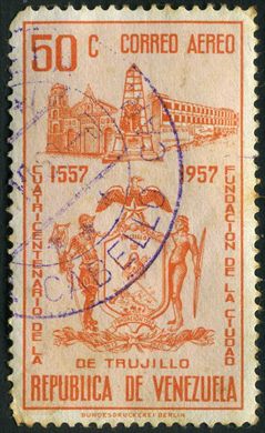 Venezuela - 1958 - Cuatricentenario Trujillo Aereo - 50C
