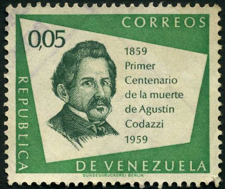 Venezuela - 1959 - Centenario Morte Agustin Codazzi - 0.05Bs