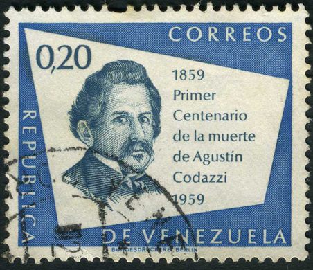 Venezuela - 1959 - Centenario Morte Agustin Codazzi - 0.20Bs