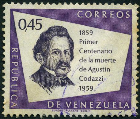 Venezuela - 1959 - Centenario Morte Agustin Codazzi - 0.45Bs