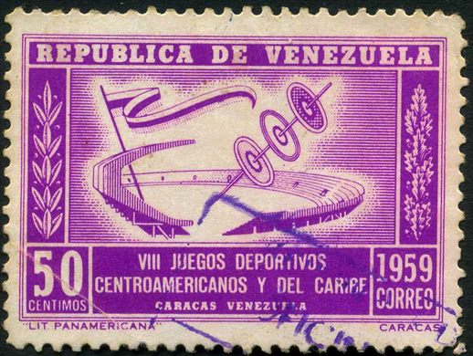 Venezuela - 1959 - VIII Juegos Centroamericanos Caribe Estadio - 50C