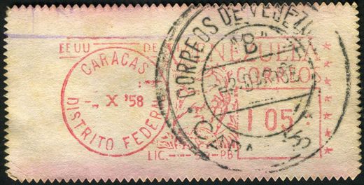 Venezuela - 1960 - Correo Aereo Cueva del Guacharo Estado Monagas - 0.65Bs