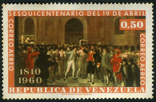 Venezuela - 1960 - Sesquicentenario 19 de Abril - 0.50Bs (Aereo)
