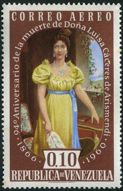 Venezuela - 1960 - 94 Aniversario Morte Dona Luisa Caceres de Arismendi Aereo - 0.10Bs