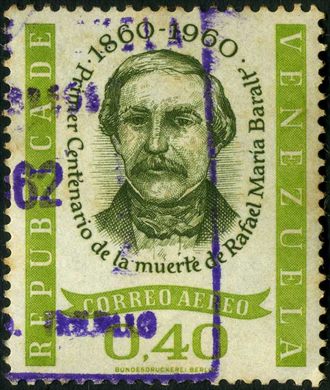 Venezuela - 1960 - Primer Centenario Muerte Rafael Maria Baralt Aereo - 0.40Bs