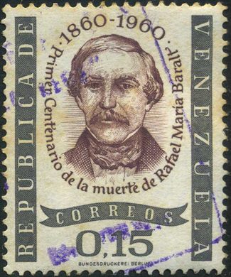 Venezuela - 1960 - Primer Centenario Muerte Rafael Maria Baralt - 0.15Bs