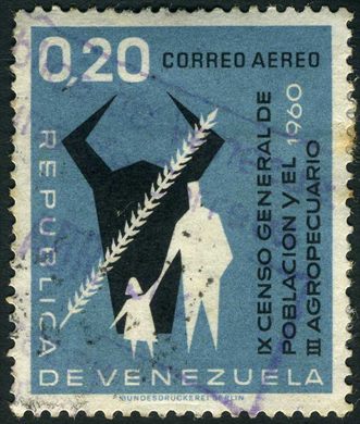 Venezuela - 1961 - IX Censo de Poblacion y III Agropecuario - 0.20Bs