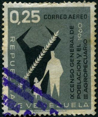 Venezuela - 1961 - IX Censo de Poblacion y III Agropecuario - 0.25Bs