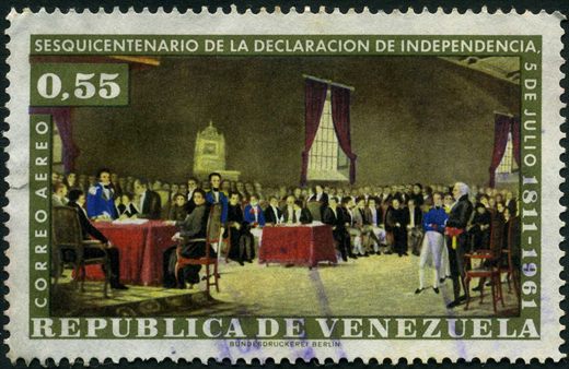 Venezuela - 1961 - Sesquicentenario Declaracion Independencia - 0.55Bs Aereo