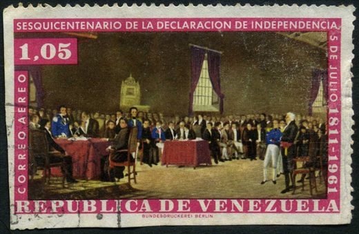 Venezuela - 1961 - Sesquicentenario Declaracion Independencia - 1.05Bs Aereo