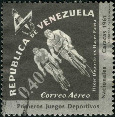 Venezuela - 1961 - Primeros Juegos Deportivos Nacionales Aereo - Ciclismo - 0.40Bs