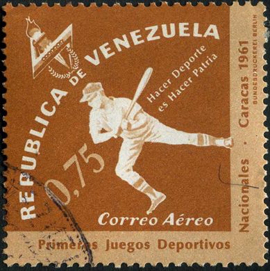 Venezuela - 1961 - Primeros Juegos Deportivos Nacionales Aereo - Beisbol - 0.75Bs