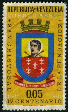 Venezuela - 1961 - IV Centenario Fundacion San Cristobal Aereo - 0.05Bs