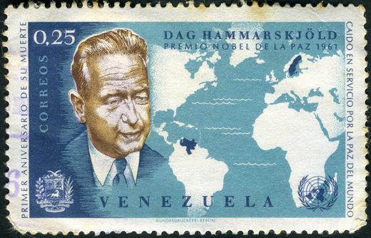 Venezuela - 1962 - Primer Aniversario Morte Dag Hammarskjold Premio Nobel de la Paz - 0.25Bs