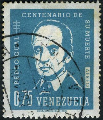Venezuela - 1962 - Centenario Muerte Pedro Gual Aereo - 0.75Bs