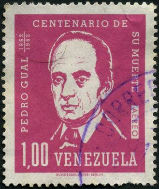 Venezuela - 1962 - Centenario Muerte Pedro Gual Aereo - 1Bs