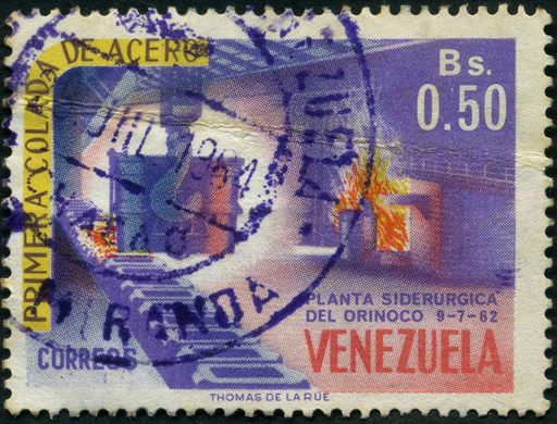 Venezuela - 1962 - Primera Colada de Acero Planta Siderurgica del Orinoco - 0.50Bs