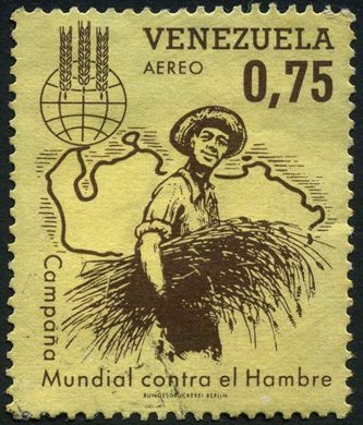 Venezuela - 1963 - Campanha Mundial contra a Fome - 0.75Bs (Aereo)