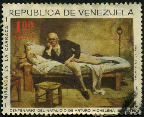 Venezuela - 1963 - Centenario Arturo Michelena - Miranda en la Carraca - 1Bs (Aereo)
