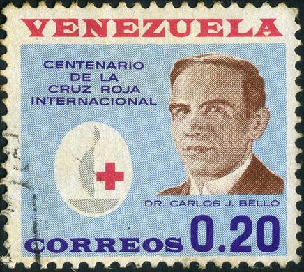 Venezuela - 1963 - Centenario Cruz Roja Internacional - Enfermera - 0.75Bs Aereo