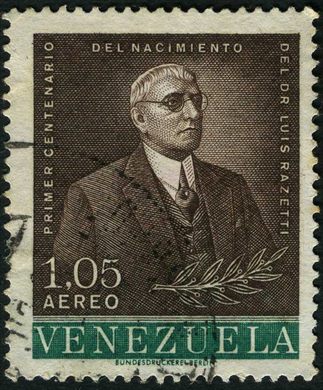 Venezuela - 1963 - Centenario Dr Luis Razetti - Aereo - 1.05Bs