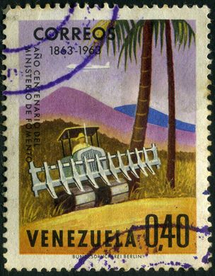 Venezuela - 1963 - Centenario Ministerio de Fomento - Turismo - 0.40Bs