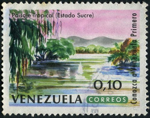 Venezuela - 1964 - Conozca a Venezuela Primero - Paisaje Tropical Estado Sucre - 0.10Bs