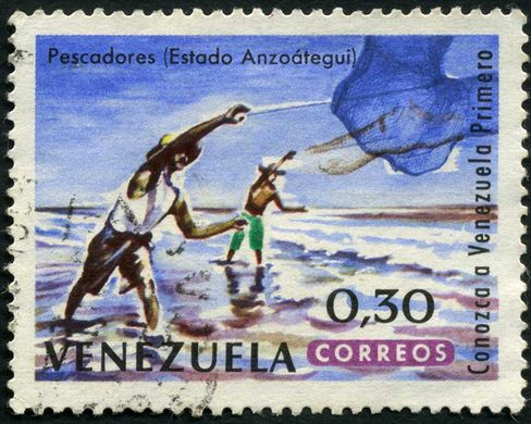 Venezuela - 1964 - Conozca a Venezuela Primero - Pescadores Estado Anzoategui - 0.30Bs