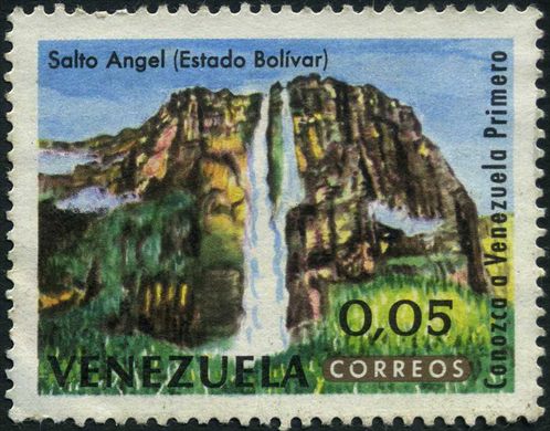 Venezuela - 1964 - Conozca a Venezuela Primero - Salto Angel Estado Bolivar - 0.05Bs