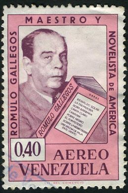 Venezuela - 1964 - Romulo Gallegos Maestro y Novelista de America Aereo Obras - 0.40Bs