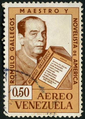 Venezuela - 1964 - Romulo Gallegos Maestro y Novelista de America Aereo Obras - 0.50Bs