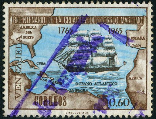 Venezuela - 1965 - Bicentenario Creacion del Correo Maritimo - 0.60Bs