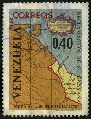 Venezuela - 1965 - Reclamacion de su Guayana - Mapa Surville 1778 - 0.40Bs