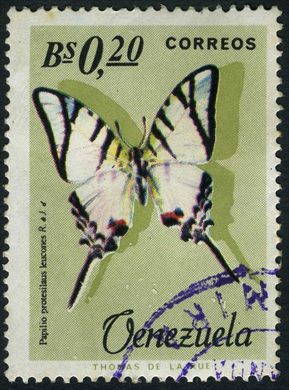 Venezuela - 1966 - Borboletas Papilio protesilaus leucones macho - 0.20Bs