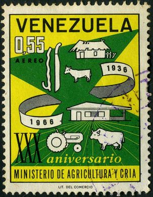 Venezuela - 1966 - Ministerio de Agricultura y Cria - 0.55Bs