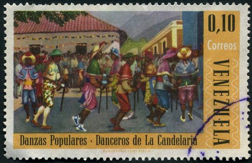 Venezuela - 1966 - Danzas Populares - Danceros de La Candelaria - 0.10Bs