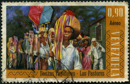 Venezuela - 1966 - Danzas Populares - Los Pastores - 0.90Bs Aereo