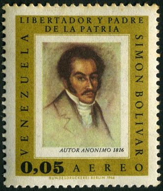 Venezuela - 1966 - Libertador Padre Patria Autor Anonimo 1816 - 0.05Bs Aereo