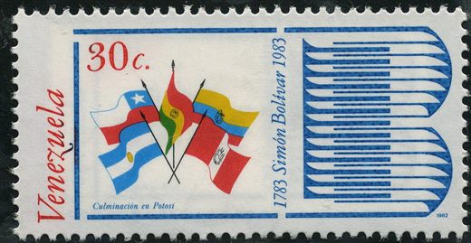 Venezuela - 1966 - Libertador Padre Patria Jose Gil de Castro 1825 - 0.25Bs Aereo