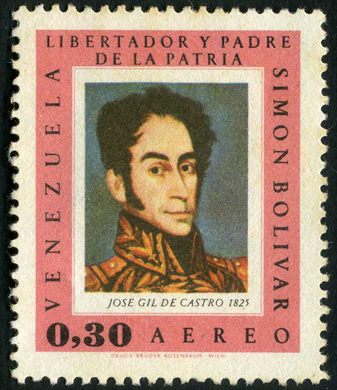 Venezuela - 1966 - Libertador Padre Patria Jose Gil de Castro 1825 - 0.30Bs Aereo
