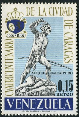 Venezuela - 1967 - Cuatricentenario de Caracas - Cacique Guaicaipuro - 0.15Bs