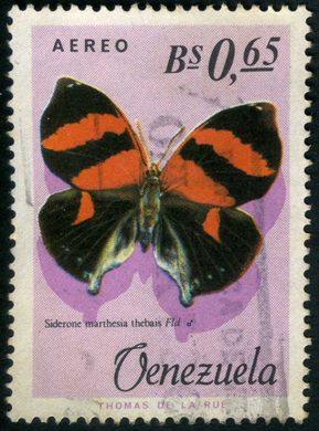 Venezuela - 1968 - Mariposas - Siderone marthesia thebais - 0.65Bs