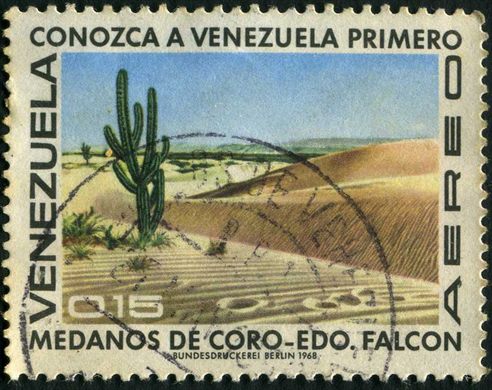 Venezuela - 1968 - Conozca a Venezuela Primero - Medanos de Coro Falcon - 0.15Bs