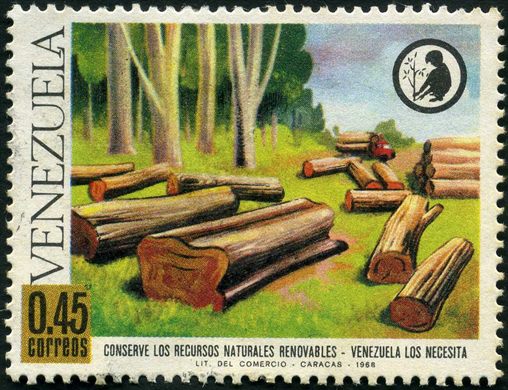 Venezuela - 1968 - Conserve los Recursos Naturales Renovables - Explotacion Forestal - 0.45Bs