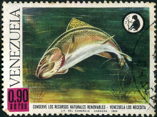 Venezuela - 1968 - Conserve los Recursos Naturales Renovables - Pez Dorado - 0.90Bs Aereo