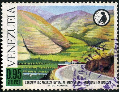 Venezuela - 1968 - Conserve los Recursos Naturales Renovables - Paisaje Montanoso - 0.95Bs Aereo