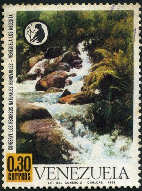 Venezuela - 1968 - Conserve los Recursos Naturales Renovables - Cascada - 0.30Bs