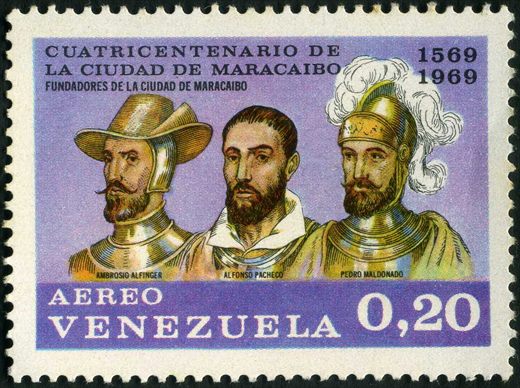 Venezuela - 1969 - Cuatricentenario Maracaibo - Fundadores - 0.20Bs Aereo