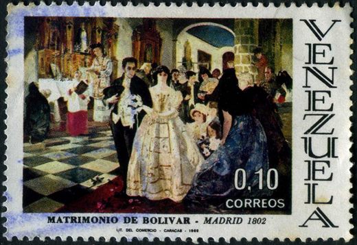 Venezuela - 1969 - Matrimonio de Bolivar Madrid 1802 - 0.10Bs